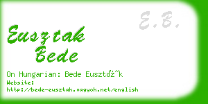 eusztak bede business card